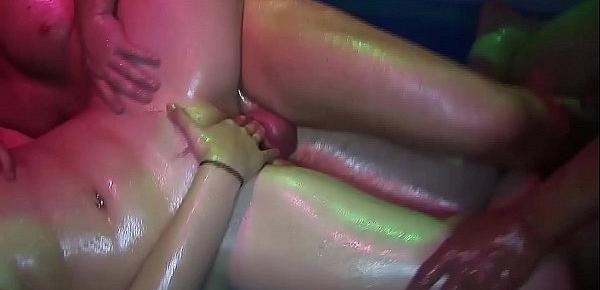  extreme wild oiled groupsex orgy